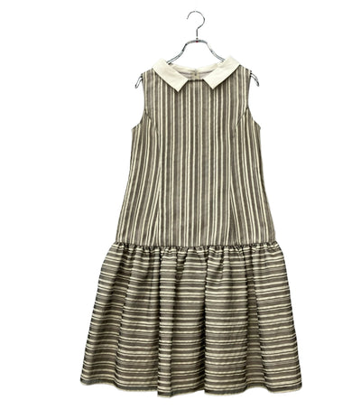 FOXEY ノースリーブ プラチナム ボーダー ワンピース 34821-AOFY14T レディース SIZE 38 (S) フォクシー