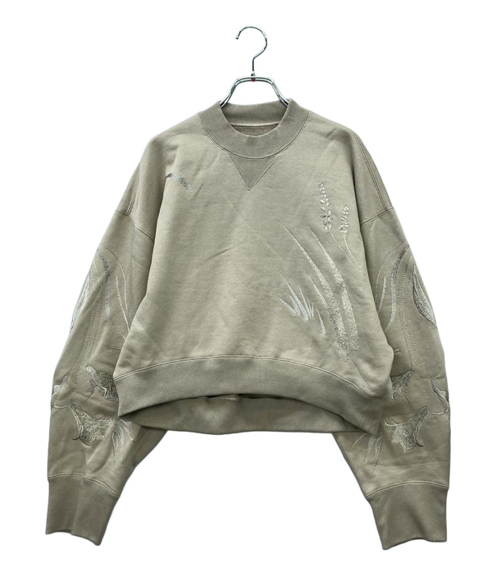 美品 mame kurogouchi フローラルモチーフエンブロイダリースウェット 草花刺繍 mm25fw-js071 レディース SIZE 2 (M) マメクロゴウチ