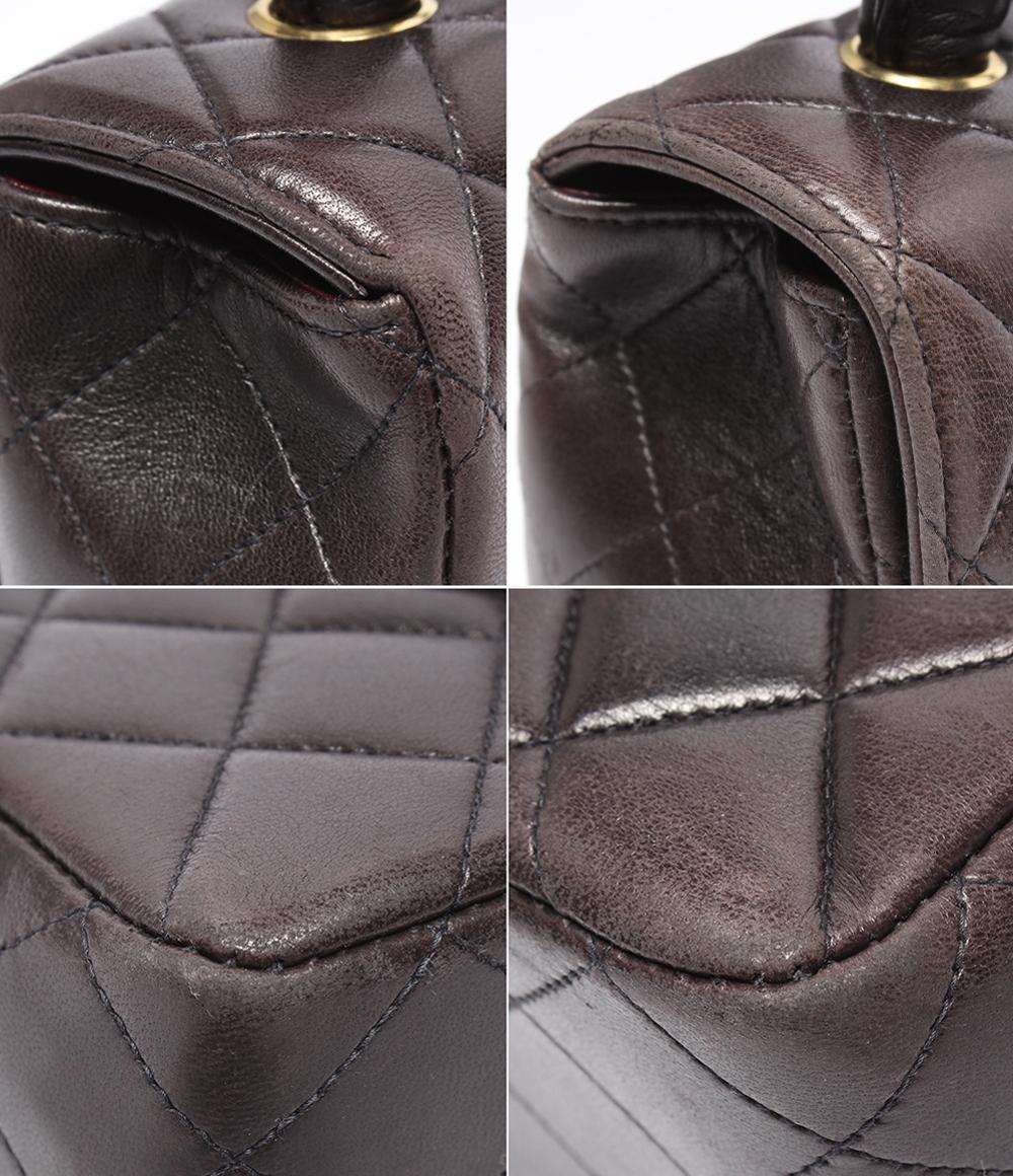 CHANEL ハンドバッグ 親子バッグ トップハンドル マトラッセ ゴールド金具 3番台 ラムスキン レディース シャネル