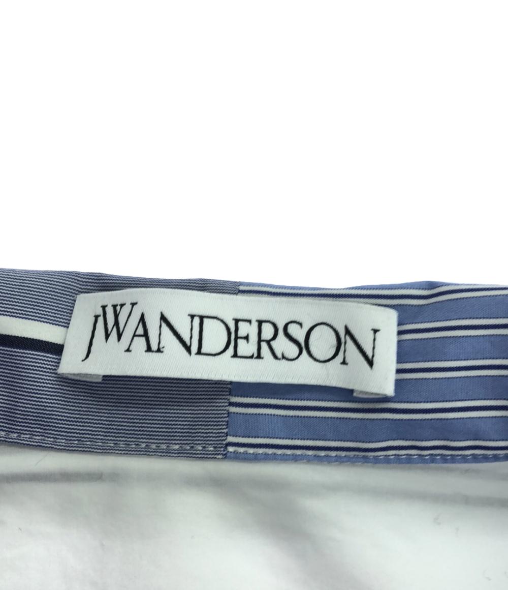 美品 57 ﾒﾝｽﾞｲﾝﾅｰ JW ANDERSON 半袖ｼｬﾂ 23SS／ｽﾄﾗｲﾌﾟｼｬﾂ／ﾌﾞﾙｰ メンズ SIZE 40 (XL) JW ANDERSON