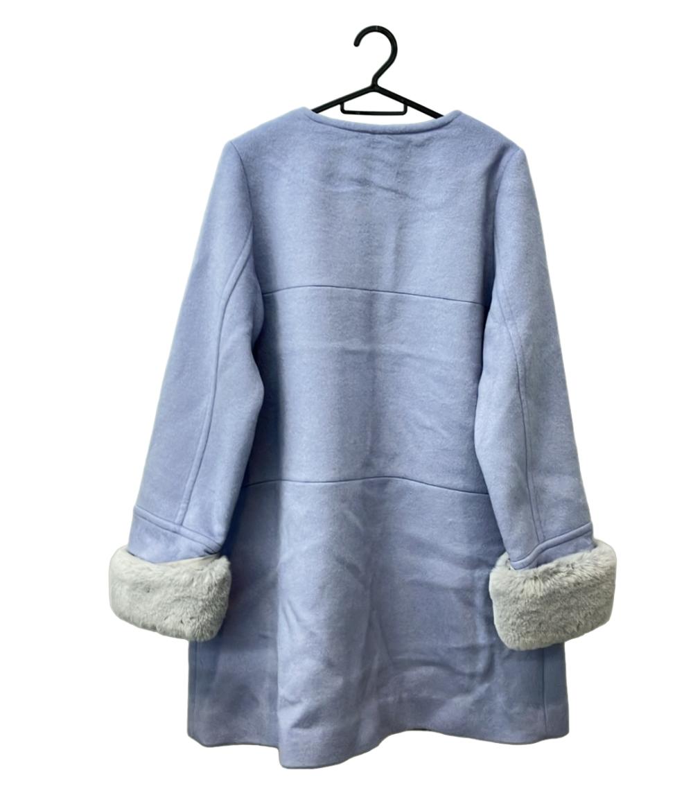 美品 ビームスハート ノーカラーコート レディース SIZE M BEAMS HEART