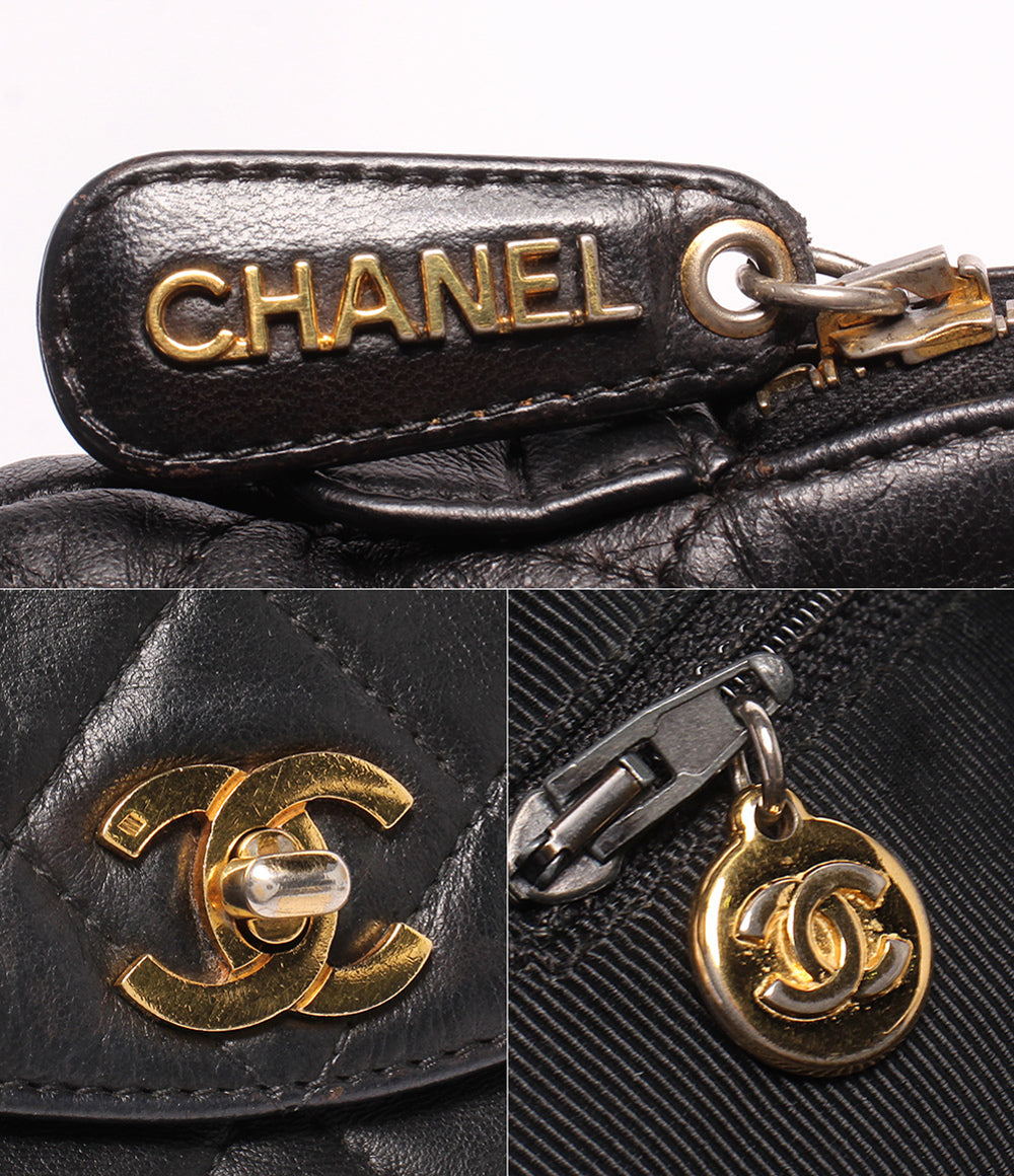 CHANEL チェーンショルダーバッグ 肩掛け ゴールド金具 1番台 マトラッセ レディース シャネル