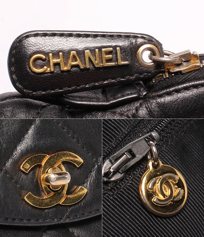 CHANEL チェーンショルダーバッグ 肩掛け ゴールド金具 1番台 マトラッセ レディース シャネル