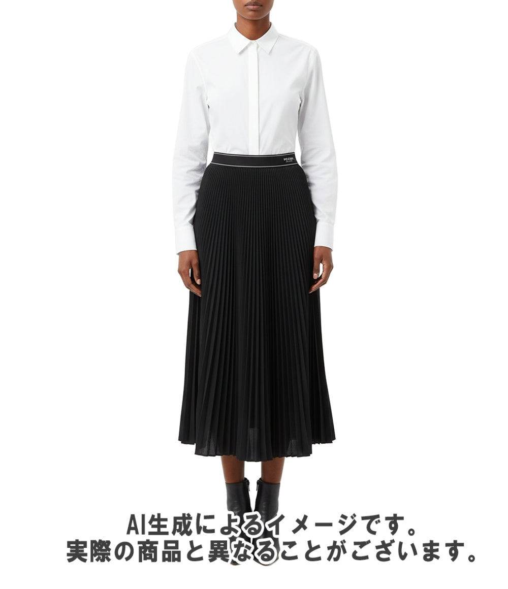 PRADA プリーツスカート ウエストロゴ レディース SIZE 40 (M) プラダ