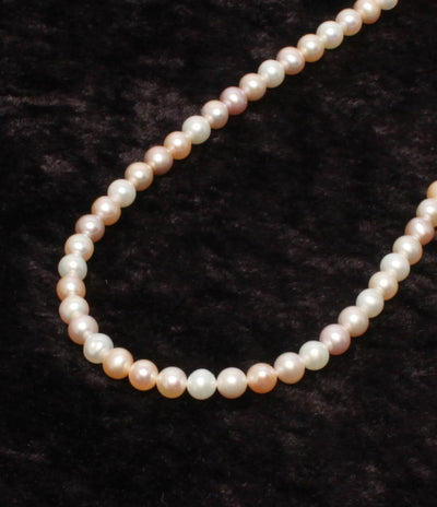 美品 ネックレス SV925 マルチカラーパール 5.5-6.0mm レディース