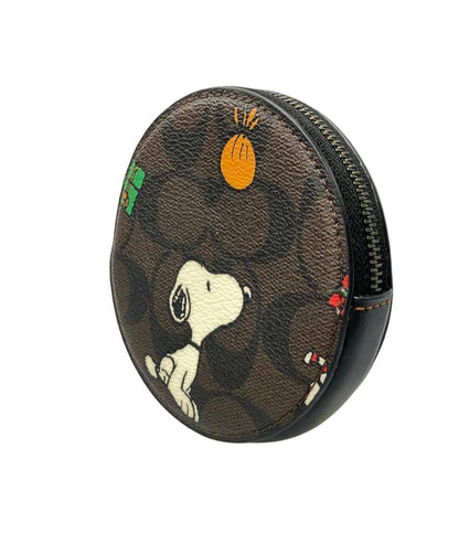 COACH ラウンドコインケース スヌーピー シグネチャー CF245 レディース コーチ