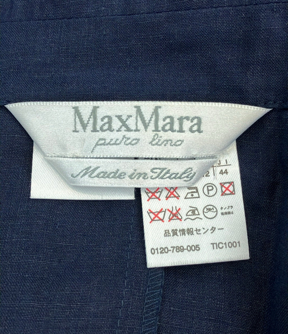 MAXMARA puro lino ノースリーブロングベスト レディース SIZE 44 (S) マックスマーラ プーロ・リーノ