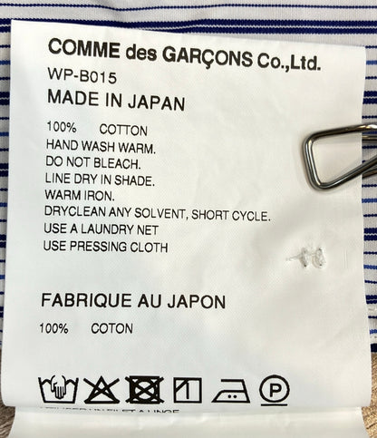 JUNYA WATANABE MAN 長袖シャツ 異素材切替 ストライプ柄 WP-B015 メンズ SIZE M ジュンヤワタナベマン