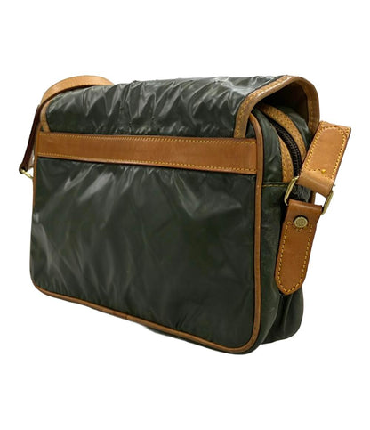 訳あり ハンティングワールド ショルダーバッグ 斜め掛け バチュークロス ヌメ革 メンズ HUNTING WORLD