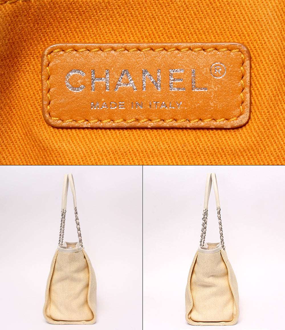 CHANEL チェーントートバッグ ショルダーバッグ 肩掛け シルバー金具 17番台 ドーヴィル レディース シャネル
