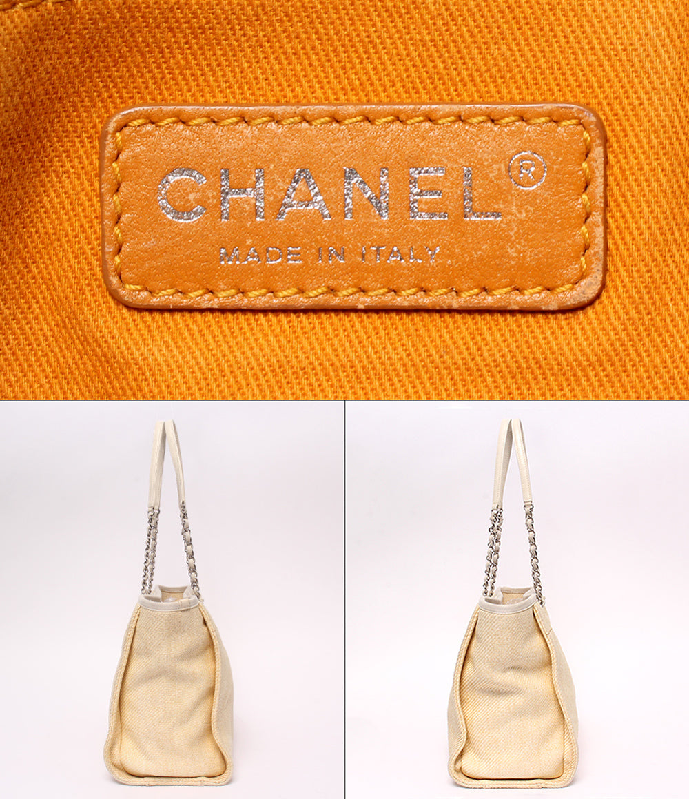 CHANEL チェーントートバッグ ショルダーバッグ 肩掛け シルバー金具 17番台 ドーヴィル レディース シャネル