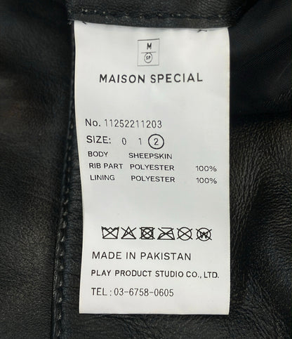 MAISON SPECIAL シープ レザー MA-1 ジャケット メンズ SIZE 2 メゾンスペシャル