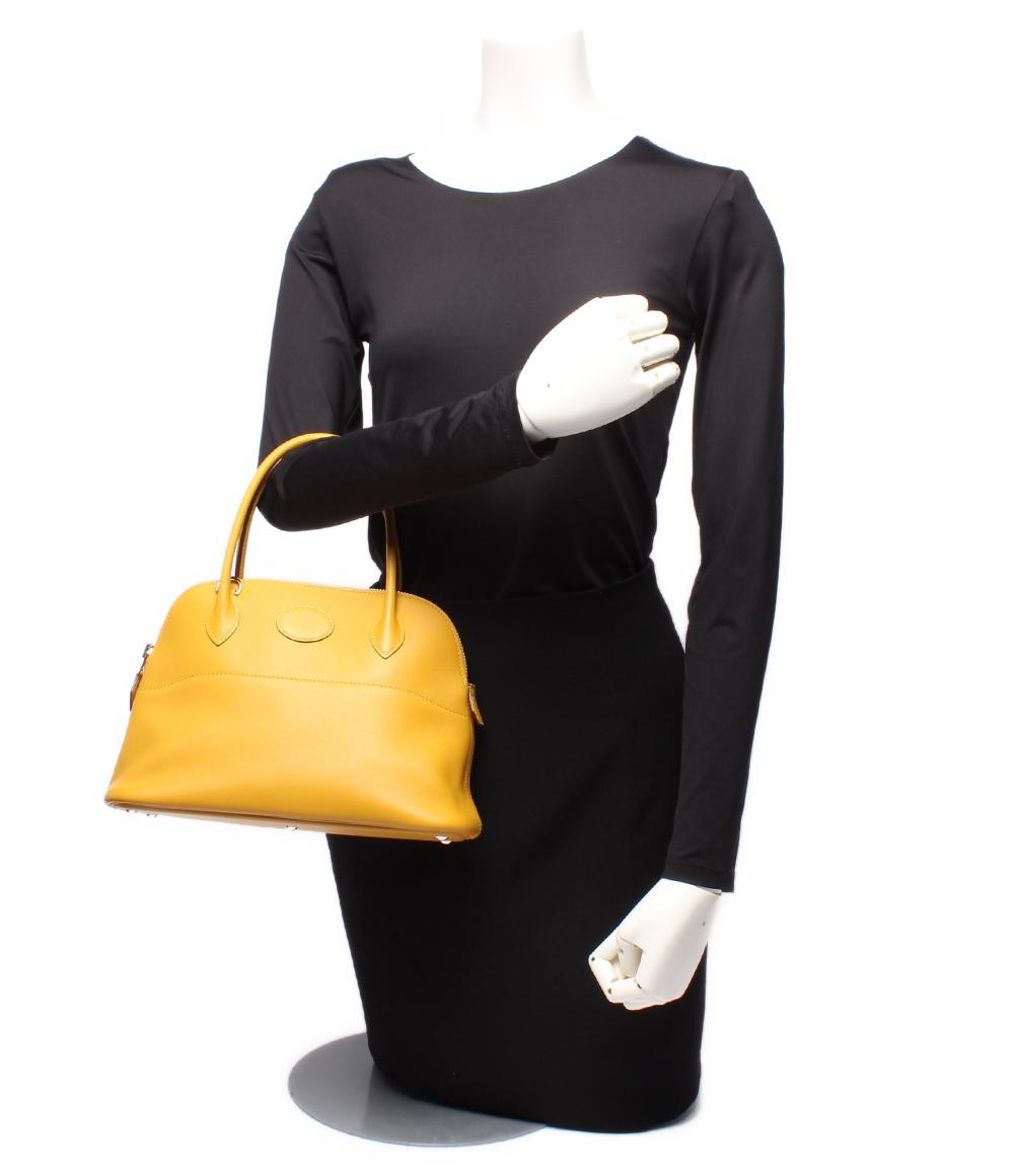 美品 HERMES 2way ハンドバッグ ショルダーバッグ 肩掛け シルバー金具 C刻印 ボリード27 レディース エルメス