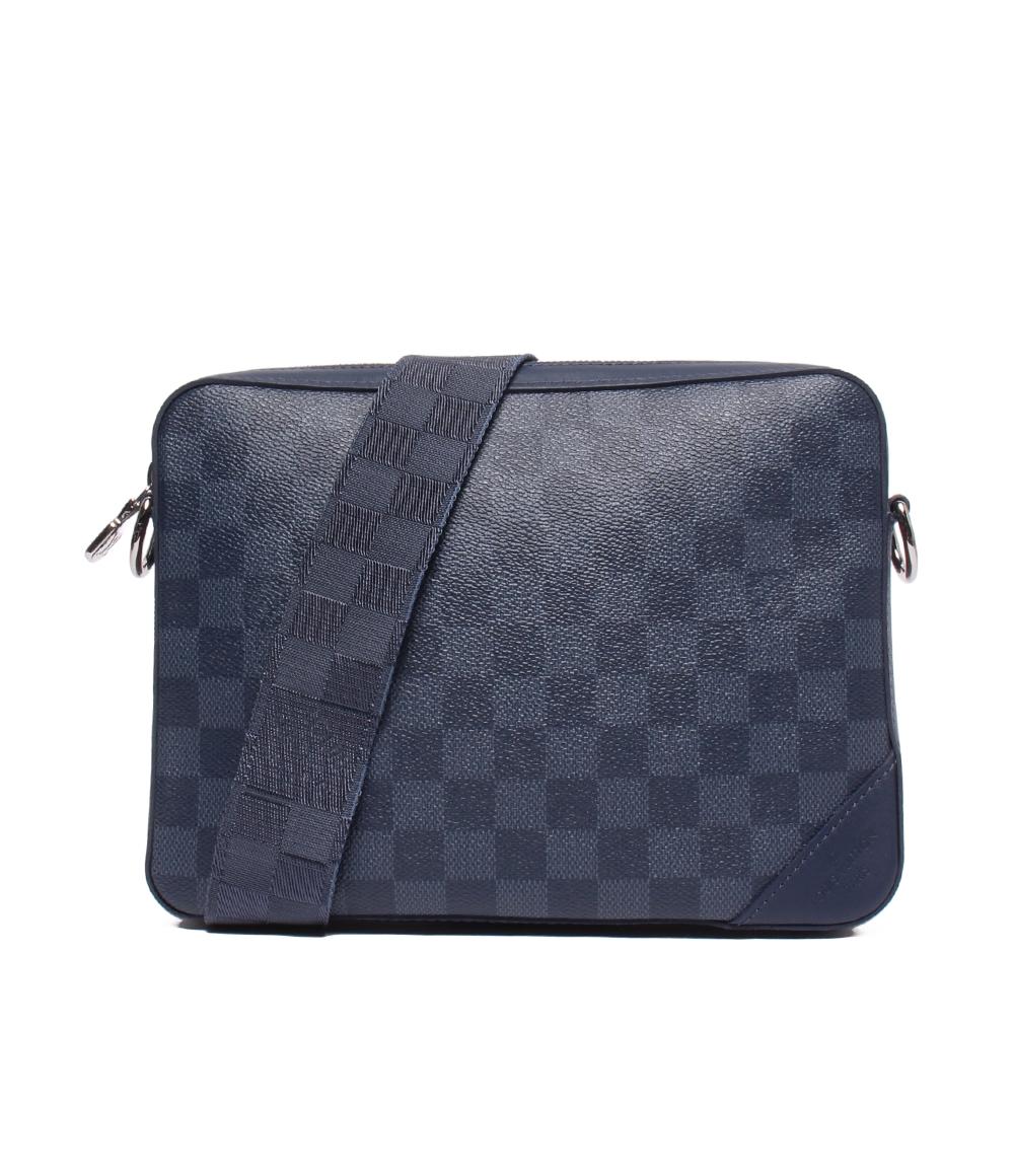 美品 Louis Vuitton ショルダーバッグ メッセンジャーバッグ 斜め掛け ダミエ アンフィニ トリオ メッセンジャー ダミエ グラフィット N40438 メンズ