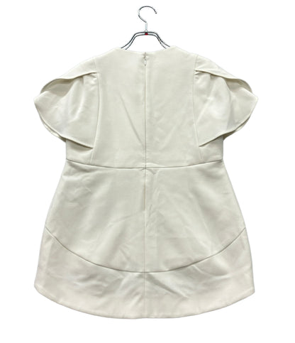 YOKO CHAN 半袖シャツ ブラウス ホワイト フレアスリーブ パール スリット ミセス&エレガンス YCB-923-354 レディース SIZE 42 (L) ヨーコチャン