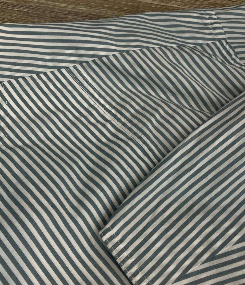 Drawer 長袖シャツ ブラウス ノーカラー コットン ストライプ 6511-299-0469 レディース SIZE 38 (S) ドゥロワー