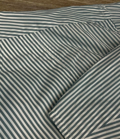 Drawer 長袖シャツ ブラウス ノーカラー コットン ストライプ 6511-299-0469 レディース SIZE 38 (S) ドゥロワー