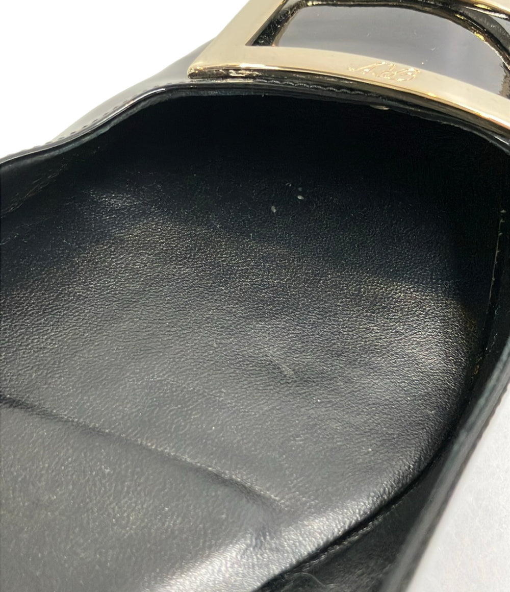 Roger Vivier スクウェアトゥエナメルフラットシューズ レディース SIZE 38 1/2 ロジェヴィヴィエ