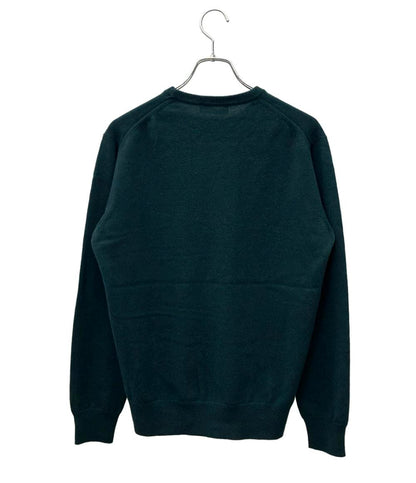 CRUCIANI 長袖ニット 薄手 クールネック グリーン  カシミア100% メンズ SIZE 50 (XL) クルチアーニ