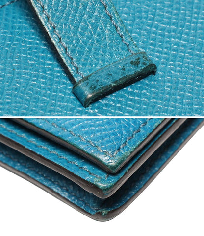 エルメス 二つ折り財布 □Q刻印 シルバー金具 ベアンスフレ レディース HERMES