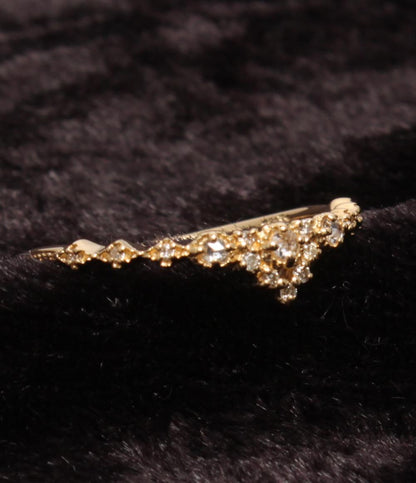 美品 agete リング 指輪 K18 ダイヤ 0.08ct レディース SIZE 10号 アガット