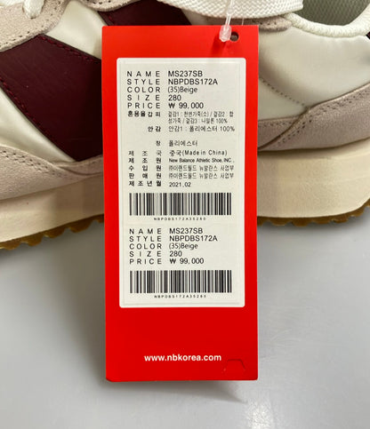 美品 NEW BALANCE ローカットスニーカー 237 MS237SB メンズ SIZE 28.0 ニューバランス
