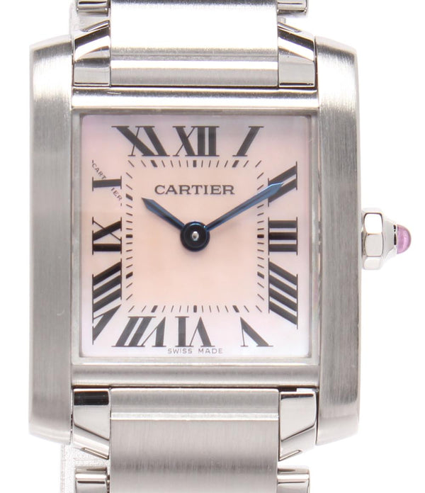 Cartier 腕時計 タンクフランセーズ SM クオーツ シェル W51028Q3 レディース カルティエ