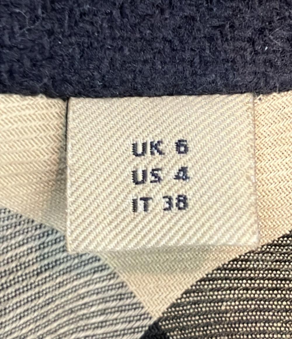 BURBERRY LONDON ピーコート ダブルブレスト 裏地バーバリーチェック ミドル丈 レディース SIZE 38 (S) バーバリーロンドン