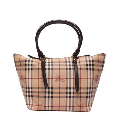 美品 BURBERRY ハンドバッグ トートバッグ ヘイマーケット レディース バーバリー