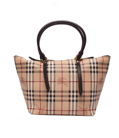 美品 BURBERRY ハンドバッグ トートバッグ ヘイマーケット レディース バーバリー