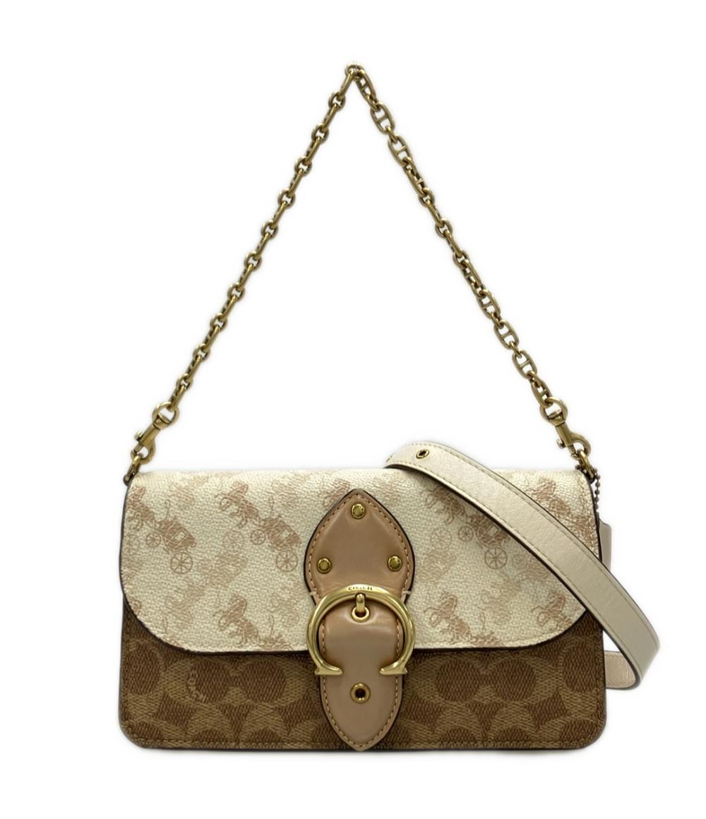 コーチ 2WAY ショルダーバッグ 斜め掛け ハンドバッグ ビートクロスボディクラッチ キャンバス ウィズ ホース アンド キャリッジ C0831 レディース