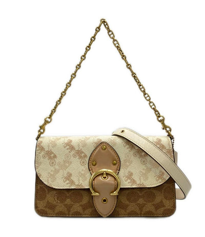 コーチ 2WAY ショルダーバッグ 斜め掛け ハンドバッグ ビートクロスボディクラッチ キャンバス ウィズ ホース アンド キャリッジ C0831 レディース