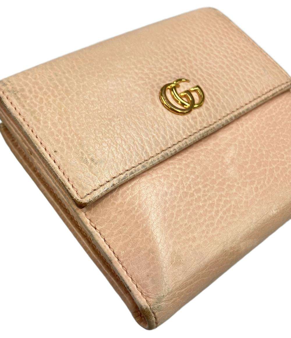 GUCCI Wホック二つ折り財布 GGマーモント 456122 496334 レディース グッチ