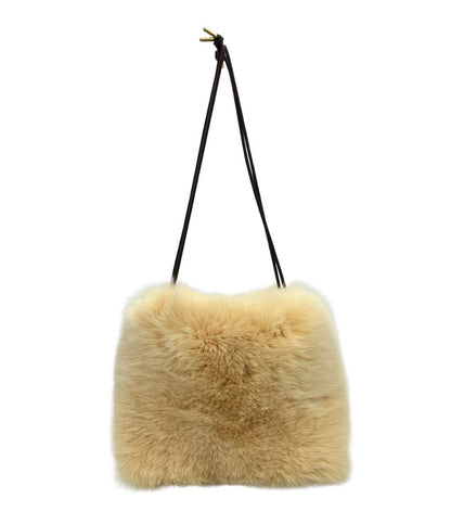 美品 LUDLOW ハンドバッグ 巾着バッグ ファー レディース ラドロー
