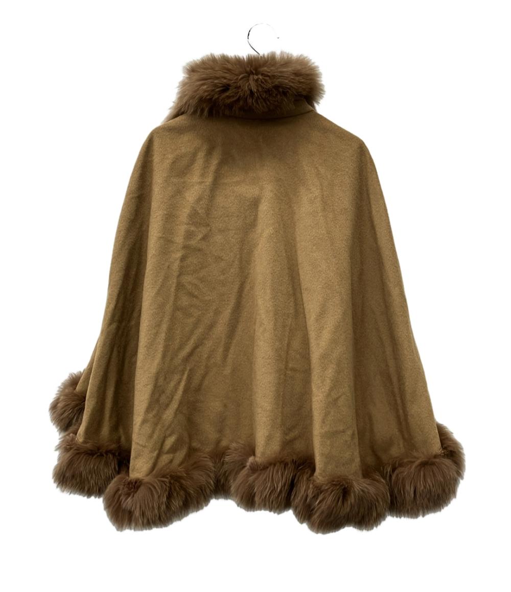 SAGA FUR コート ポンチョ カシミヤ100% ブルーフォックス ラビット J-6337 レディース SIZE M〜L サガ ファー