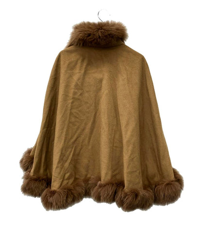 SAGA FUR コート ポンチョ カシミヤ100% ブルーフォックス ラビット J-6337 レディース SIZE M〜L サガ ファー