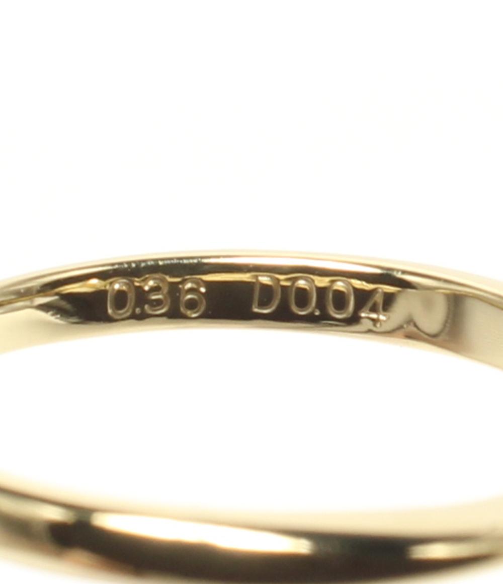 美品 リング 指輪 K18 ダイヤ0.36ct 0.04ct レディース SIZE 12号
