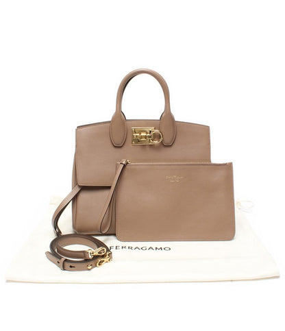 美品 Salvatore Ferragamo 2way ハンドバッグ ショルダーバッグ 斜め掛け ガンチーニ AU-21 H159 レディース サルバトーレフェラガモ