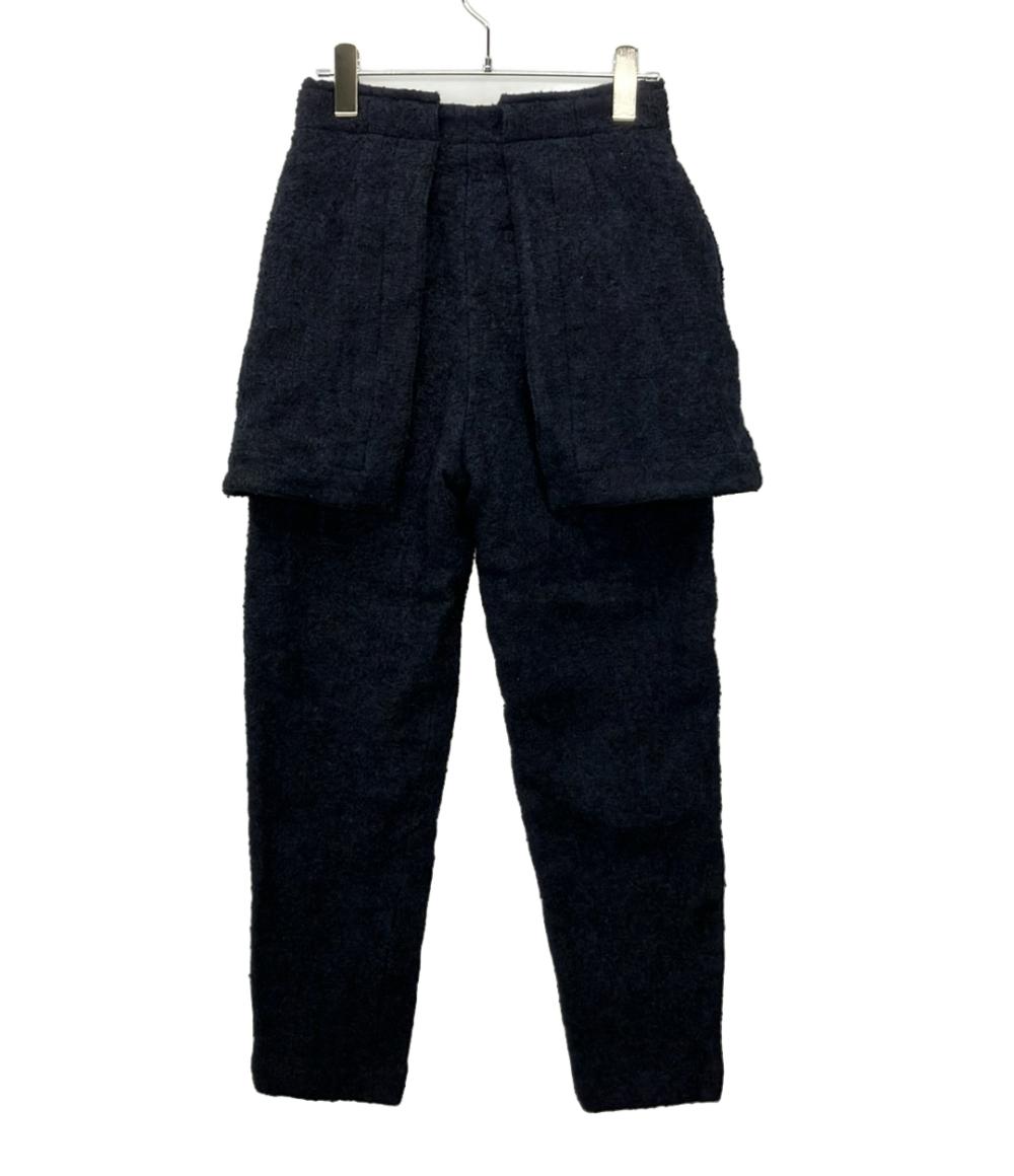 FUMIKA UCHIDA BOUCLE MINI-SKIRT ON SLACKS ハイウエストテーパードパンツ FU-M-PT002 レディース SIZE 36 (XS) フミカウチダ