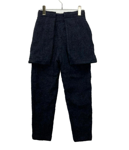 FUMIKA UCHIDA BOUCLE MINI-SKIRT ON SLACKS ハイウエストテーパードパンツ FU-M-PT002 レディース SIZE 36 (XS) フミカウチダ