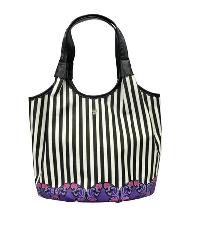 ANNA SUI トートバッグ 肩掛け ストライプ柄 バタフライ レディース アナスイ