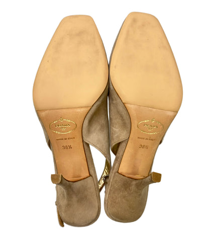 PRADA スリングバックパンプス スエード レディース SIZE 38.5 プラダ
