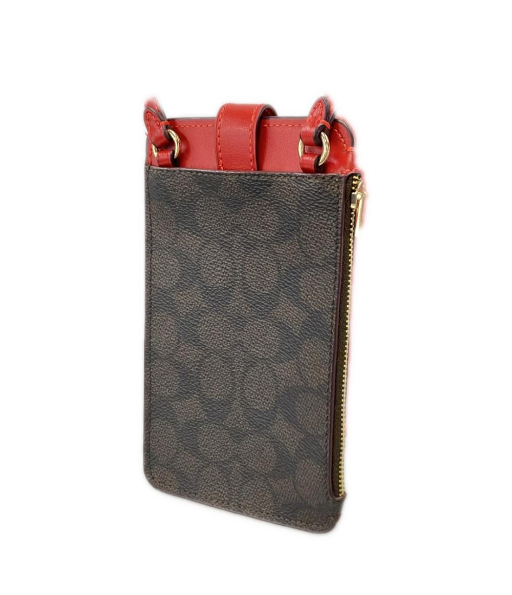 美品 COACH ショルダーバッグ 斜め掛け スマホショルダー シグネチャー レディース コーチ