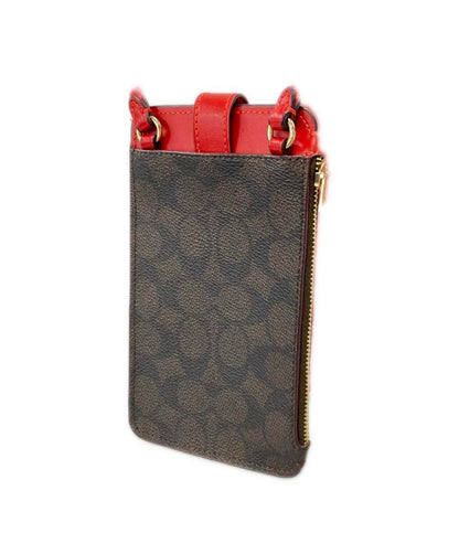 美品 COACH ショルダーバッグ 斜め掛け スマホショルダー シグネチャー レディース コーチ