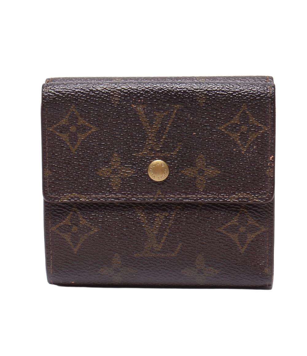 訳あり ルイ・ヴィトン ダブルホック二つ折り財布 ポルトモネ ビエ カルトクレディ モノグラム M61652 ユニセックス LOUIS VUITTON