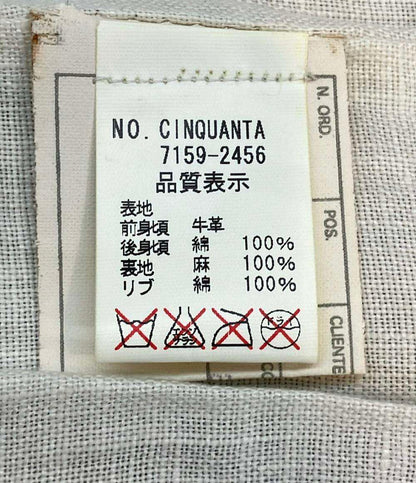 チンクアンタ レザーベスト レディース SIZE 38 (S) CINQUANTA