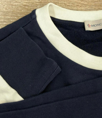 MONCLER スウェット ロゴ ネイビー×ホワイト I10918G00003 メンズ SIZE M モンクレール