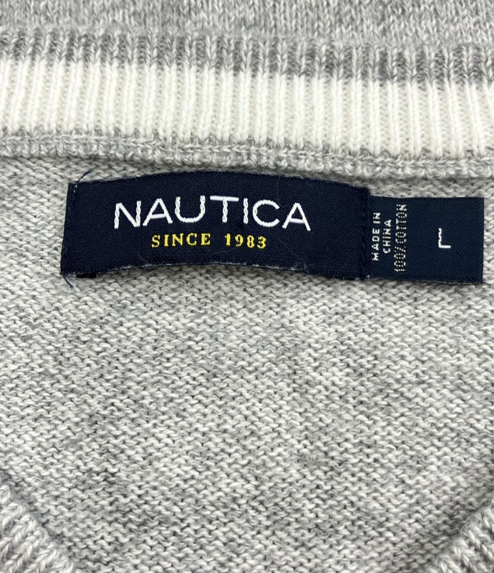 美品 ノーティカ 長袖ニット Vネック メンズ SIZE L (L) NAUTICA