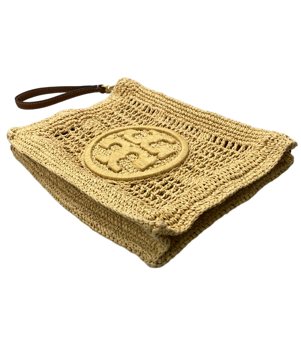 Tory Burch クラッチバッグ ラフィア ロゴ レディース トリーバーチ