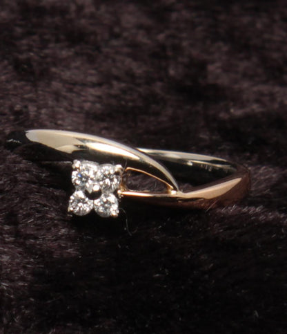 美品 VENDOME AOYAMA リング 指輪 K18 ダイヤ 4P レディース SIZE 7号 ヴァンドームアオヤマ